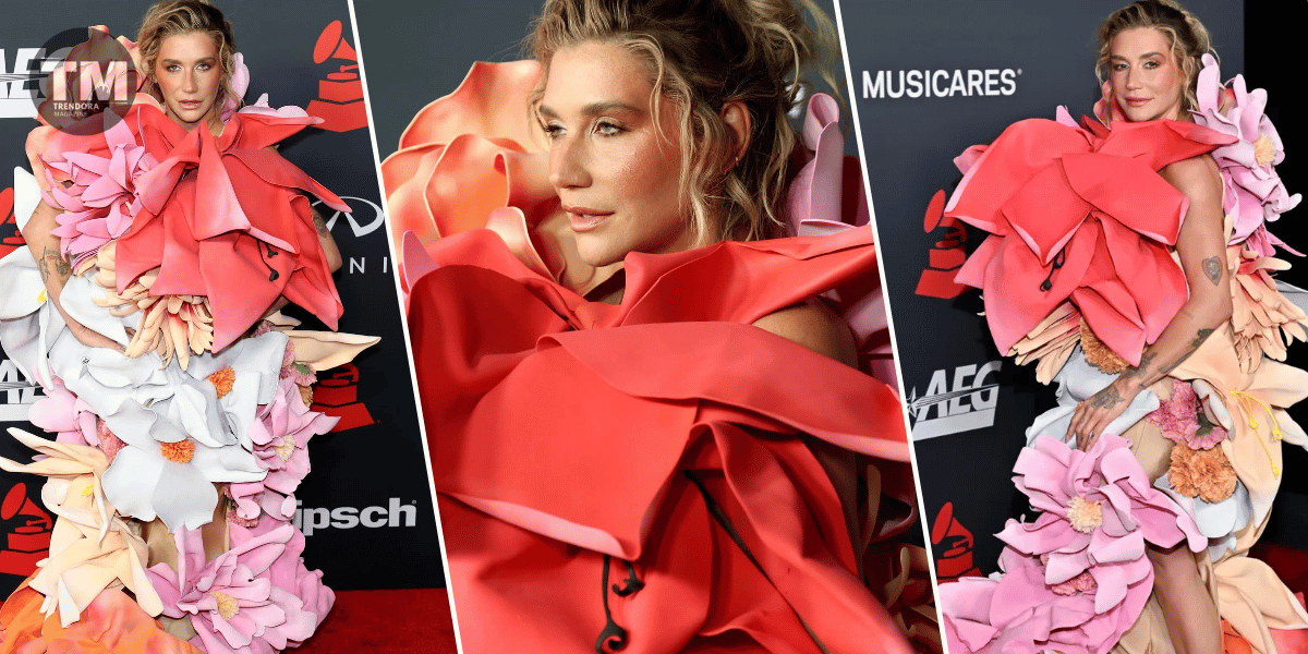 Kesha Stuns in Floral Gown at Mariah Carey’s MusiCares Tribute