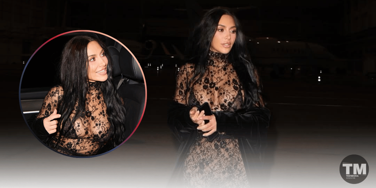Kim Kardashian Stuns in Sheer Black Lace Look on Instagram