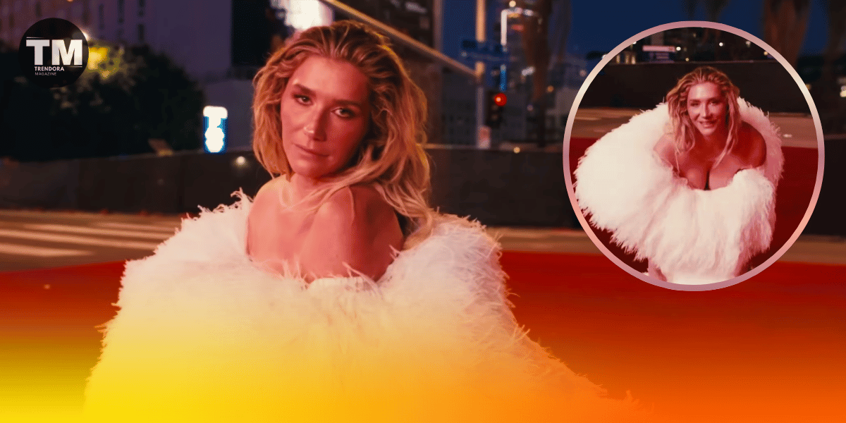 Kesha Films “Red Flag” Music Video at the Grammys