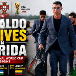 Cristiano Ronaldo arriving in Florida with Portugal for the FIFA World Cup 2026