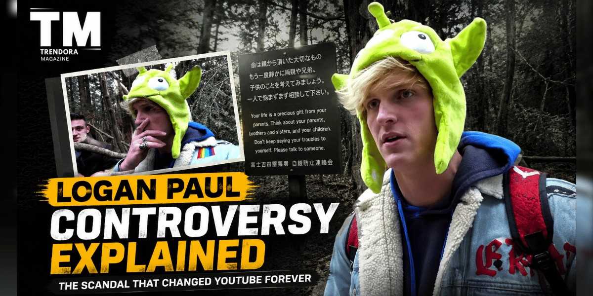 Logan Paul during his controversial Japan forest trip, featured in a Trendora Magazine explainer about the YouTube scandal that changed internet culture.