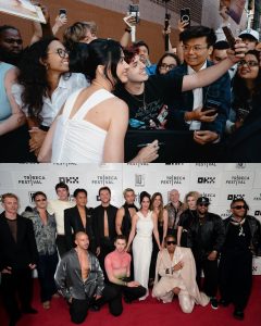 Katy Perry and Justin Trudeau attend the Tribeca Festival premiere in New York