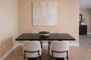 Modern dining space designed by Marivel Interiors